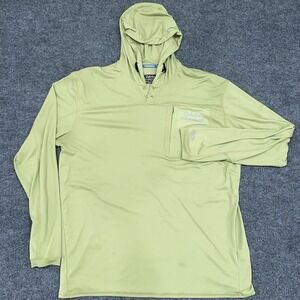 Cabelas Guidewear Pullover Lightweight Hoodie Men's XLT Green UPF50 Thumbholes